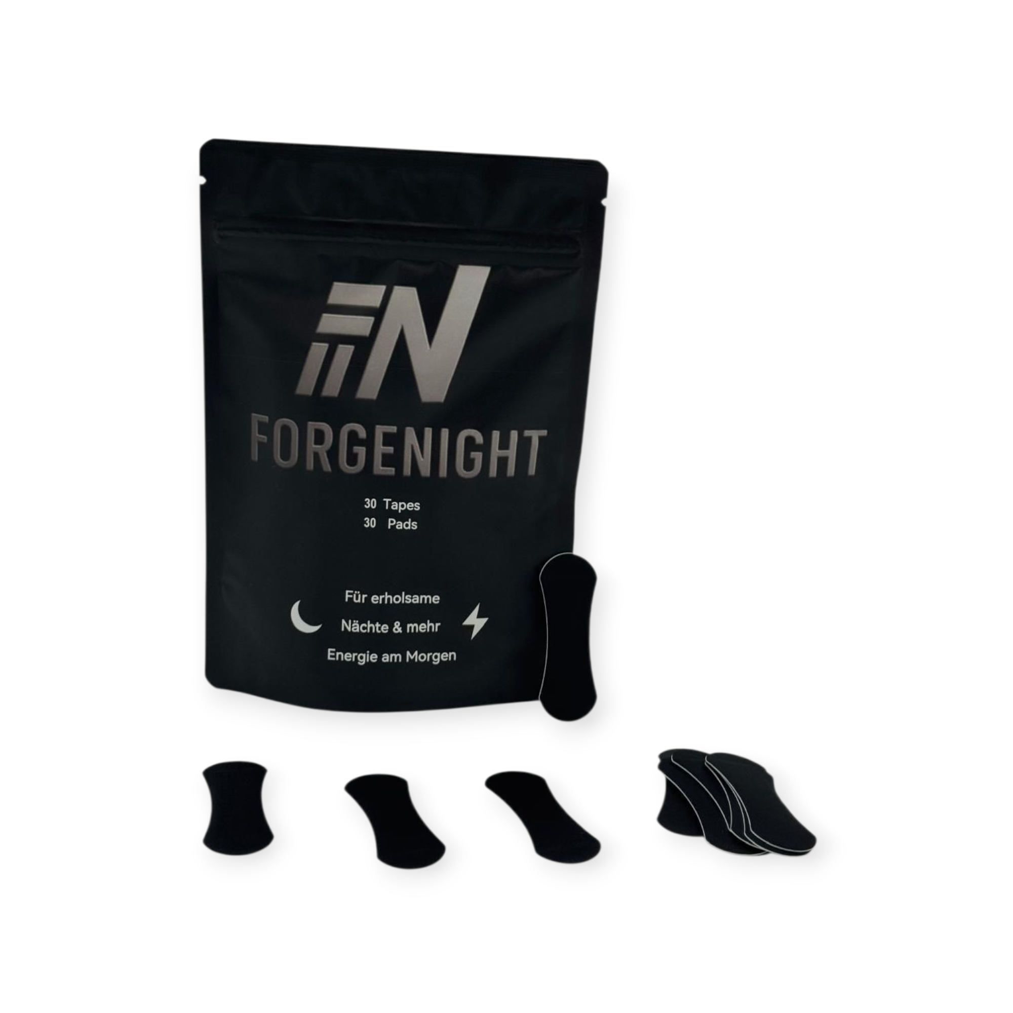 ForgeNight Atemmodul – Nasenpflaster für freie Atmung 30 Pflaster + 30 Reinigungstücher